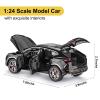 SASBSC Toy Cars for Boys 3+ Years Car Toys for 3 4 5 6 7 8 Year Old Boy Cars for Kids Ages 3-8 1:24 Diecast Metal Car with Light and Sound Christmas Birthday Gifts(Black, 1:24) view 4