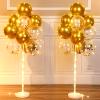 HyDren 2 Sets Balloon Column Stands and 40 Golden Balloons for Floor with LED String Lights Centerpieces Tower for Baby Shower Birthday Wedding Party view 1