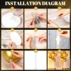 HyDren 2 Sets Balloon Column Stands and 40 Golden Balloons for Floor with LED String Lights Centerpieces Tower for Baby Shower Birthday Wedding Party view 2