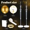 HyDren 2 Sets Balloon Column Stands and 40 Golden Balloons for Floor with LED String Lights Centerpieces Tower for Baby Shower Birthday Wedding Party view 3