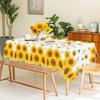 4 Pack Sunflower Tablecloth 51 x 86 Inch Plastic Rustic Sunflower Tablecloth Sunflower Party Tablecloth Sunflower Birthday Party Table Cloth Sunflower Table Covers for Indoor Outdoor Party Decorations view 3