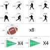 24 pcs Football Cupcake Toppers Rugby Ball Sport Super Ball Cupcake Toppers For Birthday Party view 2