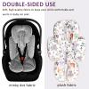 2 in 1 Infant Car Seat Insert, Car Seat Head Support Baby Girls Boys, Soft Newborn Carseat Insert Cushion, Perfect for Carseats, Strollers, Swings (Gray Animals) view 4