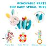 Koty Car Seat Toys, Infant Spiral Plush Toys, Baby Stroller Toys Hanging Crib Activity Toy for CarSeat Crib Bed Stroller, Rabbit Hanging Rattle Gifts for Babies 0-6 MonthsRabbit view 3