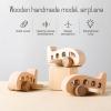 ibwaae Wooden Airplane Toys, Air Transport Vehicles Play Set, Wooden Pull Games, Learning Gift Montessori Toy for Baby Toddler Boys Girls view 4