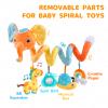 Koty Car Seat Toys, Spiral Car Seat Toy for Infant, Baby Stroller Toys Hanging Crib Activity Toy for CarSeat Crib Bed Stroller, Elephant Hanging Rattle Gifts for Babies 0-6 Months (Orange Elephant) view 3