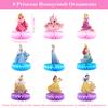 9 PCS Princess Party Honeycomb Centerpieces Decorations, Party Table Topper Decor for Girls Theme Birthday Baby Shower Christmas Party (Princess Theme) view 2