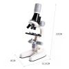 BAHCCE Lab Microscope Slides Microscope Kit Lab LED 100X-400X-1200X Biological Microscope for Kids Child Microscope Parts (Size : 4) view 2
