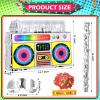 80s Boombox Piata Retro Birthday Party, Decorations, 80s Parties, Hip Hop 90s Theme Supplies Radio Piata for Kids and Adults Mexican Party Game Supplies Favors 16 x 11 Inch view 2