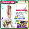80s Boombox Piata Retro Birthday Party, Decorations, 80s Parties, Hip Hop 90s Theme Supplies Radio Piata for Kids and Adults Mexican Party Game Supplies Favors 16 x 11 Inch view 3