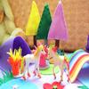 Unicorn Felt Play Mat Montessori Playscape Play Mat Set Flannel Board Kids Montessori Waldorf Small World Playscape view 2
