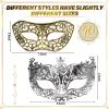 Yunsailing 40 Pcs Masquerade Mask Vintage Antique Venetian Mask for Men Women Parade Party Performance Bar Carnival(Gold, Silver) view 2