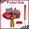 Suilung Race Car Piata Supplies Racing Party Decorations Cars Piata with Blindfold Bat 16.6 x 12.4 x 3.3 Racecar Favor for Race Fans Birthday Party Game Supplies view 2