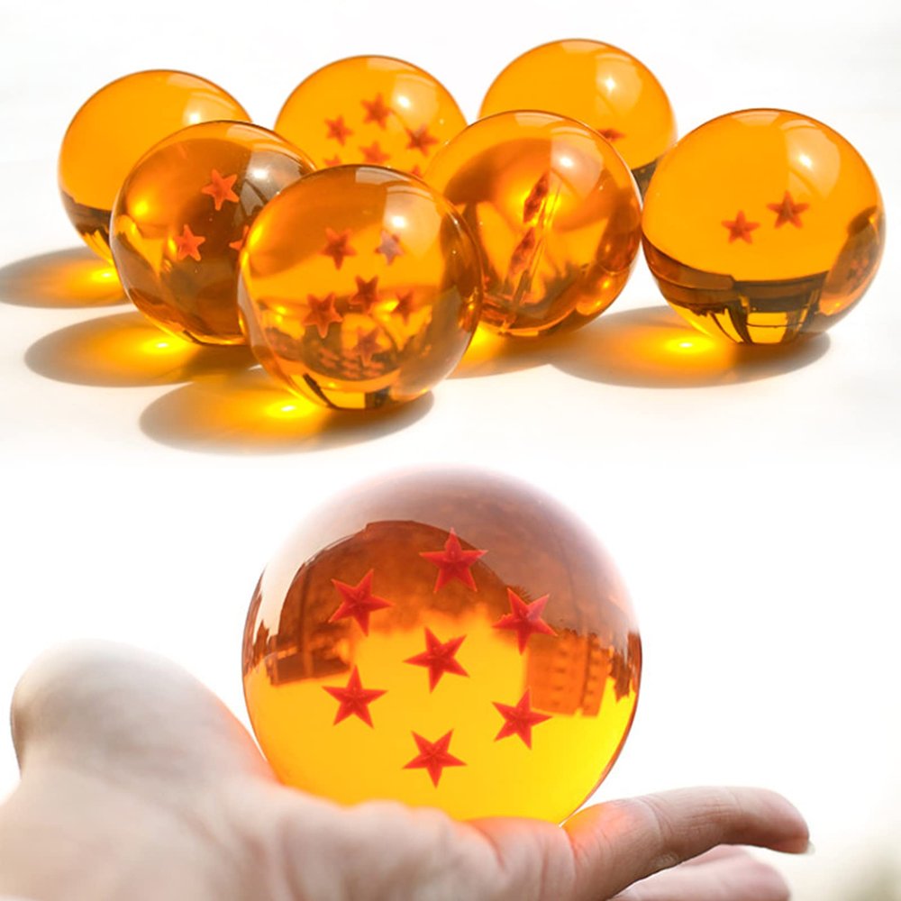 GDablssu The Novelty Children's Toy Dragon Transparent Play Balls Set Contains 7 Dragon Transparent Play Ballss 1.7 inches / 4.3cm Star Crystal Balls