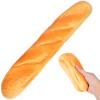 Realistic French Baguette - 13.7" Large Artificial Bread for Display, Soft Squeezable Fake Food Prop for Home Kitchen Bakery Decor, Lifelike Simulation Bread Loaf, Professional Photo Props & Window view 1