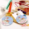 Baby First Personalized Christmas Photo Ornament,Custom Ceramic Christmas Ornaments with Name Text Picture Customized Xmas Tree Decor Newborn Baby Girl Boy Keepsake Gifts - Round Shape view 4