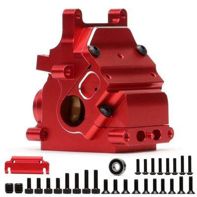 RC Car Gearbox Case for Arrma Felony Kraton Endless Mojave Outcast Talion 1/8 1/7 6S Transmission Gearbox Housing with Bearing(Red)