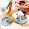 Baby First Personalized Christmas Photo Ornament,Custom Ceramic Christmas Ornaments with Name Text Picture Customized Xmas Tree Decor Newborn Baby Girl Boy Keepsake Gifts - Round Shape view 4