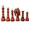 4.3" St. Petersburg Series Luxury Artisan Chess Pieces in Bud Rosewood (Padauk) - Weighted Chess Pieces Set Extra Queens Taj Chess Store view 3