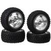 HobbyMarking Aluminum Wheels Rims Rubber Tires 12mm Hex Hub for Tamiya TT-02B HPI HSP 1/10 Scale RC Buggy Car Upgrades view 2