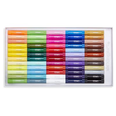 KINGART TEMPERA PAINT Sticks, Set of 60 Fun Colors, Kid Friendly, Super Quick Drying, Non-Toxic, For Paper, Canvas, Wood, Glass and more