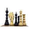 4.3" St. Petersburg Series Luxury Artisan Chess Pieces in Ebonywood - Triple Weighted Chess Pieces Set with 2 Extra Queens-TAJ CHESS STORE view 3