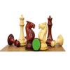 4.0" Hasting Series Staunton Chess Pieces Only | Luxury Chess Set for Collectors Bud Rosewood |Triple Weighted Chess Set with 2 Extra Queens view 2