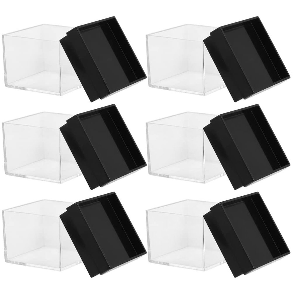 EXCEART 6pcs Specimen Storage Case for Mineral Natural Showcase Box Base Lightweight Easy to Use for Collectibles and Figurines