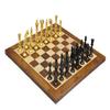 Artistic Handcrafted Metal Chess Pieces & Board Set with Storage box | Brass Metal Luxury Chess Set | Quad Weighted Royal Chess Set view 1