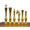 Artistic Handcrafted Metal Chess Pieces & Board Set with Storage box | Brass Metal Luxury Chess Set | Quad Weighted Royal Chess Set view 4