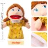 1 Pcs Family Hand Puppets 12 Inch Grandparents, Mom & Dad, Brother & Sister Plush Hand Puppet Toys Role-Play Toy Puppets for Kids Storytelling Imaginative Pretend Play Teaching Preschool(Mom) view 2