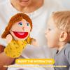 1 Pcs Family Hand Puppets 12 Inch Grandparents, Mom & Dad, Brother & Sister Plush Hand Puppet Toys Role-Play Toy Puppets for Kids Storytelling Imaginative Pretend Play Teaching Preschool(Mom) view 3