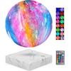 VGAzer Levitating Moon Lamp Galaxy Light, 3D Printed 20 Colors Modes Magnetic Night Light,360 Auto-Rotation Floating Moon Lamp for Chirstmas Gifts Desk Lamp view 1