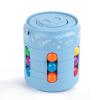 Magic Cube and Fidget Spinner, Rotating Fidget Cube Toy Set, Idea ADHD Fidget Toys, Adult Fidget Spinner for Anxiety Relief Therapy, Fidget Pack Great Gift for Adults Teens Boys Kids (Blue) view 1