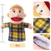 1 Pcs Family Hand Puppets 12 Inch Grandparents, Mom & Dad, Brother & Sister Plush Hand Puppet Toys Role-Play Toy Puppets for Kids Storytelling Imaginative Pretend Play Teaching Preschool(Brother) view 2
