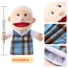 1 Pcs Family Hand Puppets 12 Inch Grandparents, Mom & Dad, Brother & Sister Plush Hand Puppet Toys Role-Play Toy Puppets for Kids Storytelling Imaginative Pretend Play Teaching Preschool(Grandfather) view 2