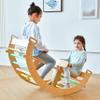 Avenlur Bailis Ultimate 3-in-1 Playset for Kids - Seesaw, Climbing Arch and Rocker - Waldorf and Montessori Climbing Toy for Children 2-6 Years - Toddler Climbing Toys (Natural) view 3
