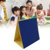 Kids Felt Flannel Board, Self Standing Educational Felt Board Foldable Felt Storytelling Board, Double Sided Teaching for Preschool Classroom and Homeschooling(Blue view 3