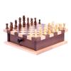 AmishToyBox.com Deluxe Chess/Checkers Wooden Game Board Set - with Pullout Storage Drawer - Includes Chess and Checkers Pieces (13" Wide Game Board) view 1