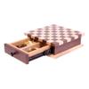 AmishToyBox.com Deluxe Chess/Checkers Wooden Game Board Set - with Pullout Storage Drawer - Includes Chess and Checkers Pieces (13" Wide Game Board) view 2
