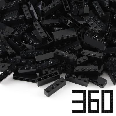 Feleph 360 Pieces 1x4 Bricks Black Classic Parts Building Creative Play Blocks Set Toy Basic Accessories Compatible with 3010 3066 Major Brands