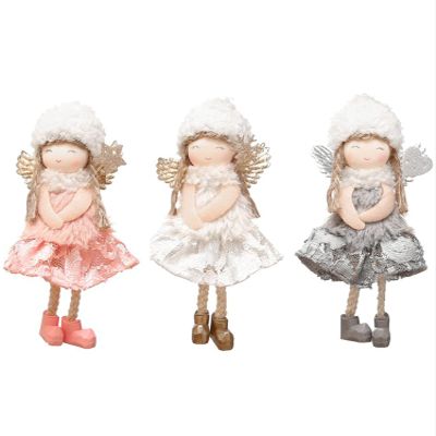 3pcs Christmas Angel Doll Decoration, Christmas Tree Hanging Ornaments, Thanksgiving Day Birthday Gifts, New Year Fairy Presents, Home Party Kids Girls Toys Pendant(GF-X3)