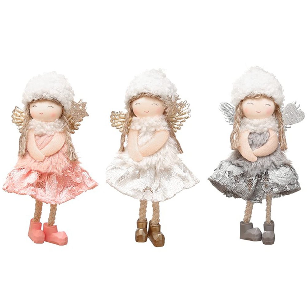 3pcs Christmas Angel Doll Decoration, Christmas Tree Hanging Ornaments, Thanksgiving Day Birthday Gifts, New Year Fairy Presents, Home Party Kids Girls Toys Pendant(GF-X3)