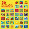 Memory Matching Game, 72 PCS Nature Theme Matching Cards for Toddlers 36 Pairs Memory Cards for Preschool 4 5 6 Years Old view 2
