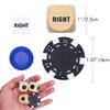 Bilywey Upgrade Left Right Center Dice Game Set with 3Pcs Beech Wood Dices + 36Pcs 11.5g Poker Chips (Black) view 4