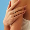 LuckyAmor Anxiety Ring for Women Spinner Ring:4mm Sand Blasted Rotatable Titanium Steel Spinner Band Rings Fidget Rings for Women Size 6-10 view 3
