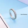 LuckyAmor Anxiety Ring for Women Spinner Ring:4mm Sand Blasted Rotatable Titanium Steel Spinner Band Rings Fidget Rings for Women Size 6-10 view 4