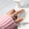 LuckyAmor Anxiety Ring for Women Spinner Ring:4mm Sand Blasted Rotatable Titanium Steel Spinner Band Rings Fidget Rings for Women Size 6-10 view 2