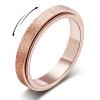 LuckyAmor Anxiety Ring for Women Spinner Ring:4mm Sand Blasted Rotatable Titanium Steel Spinner Band Rings Fidget Rings for Women Size 6-10 view 1