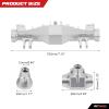 RCAWD 6061-T6 Alum Rear Axle Housing Cover Case Set for Losi 1/8 LMT LOS242030 Series Upgrades Part Silver view 4